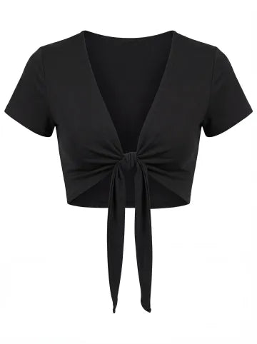 Porcia black wrap top