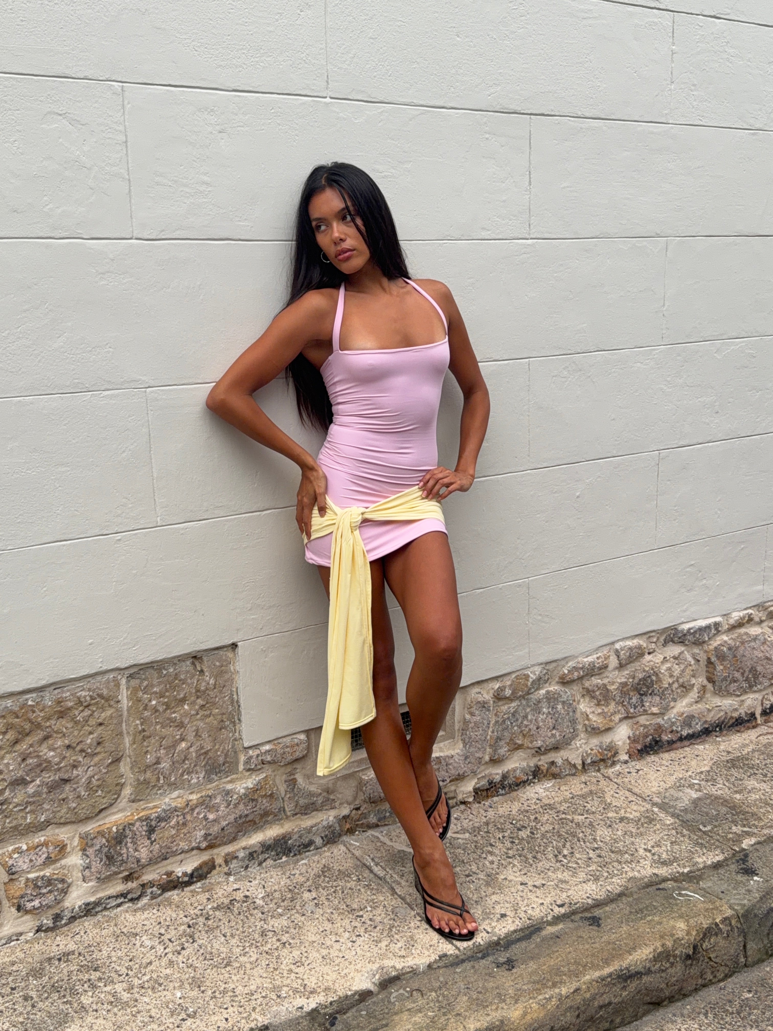 Pink & yellow capri mini