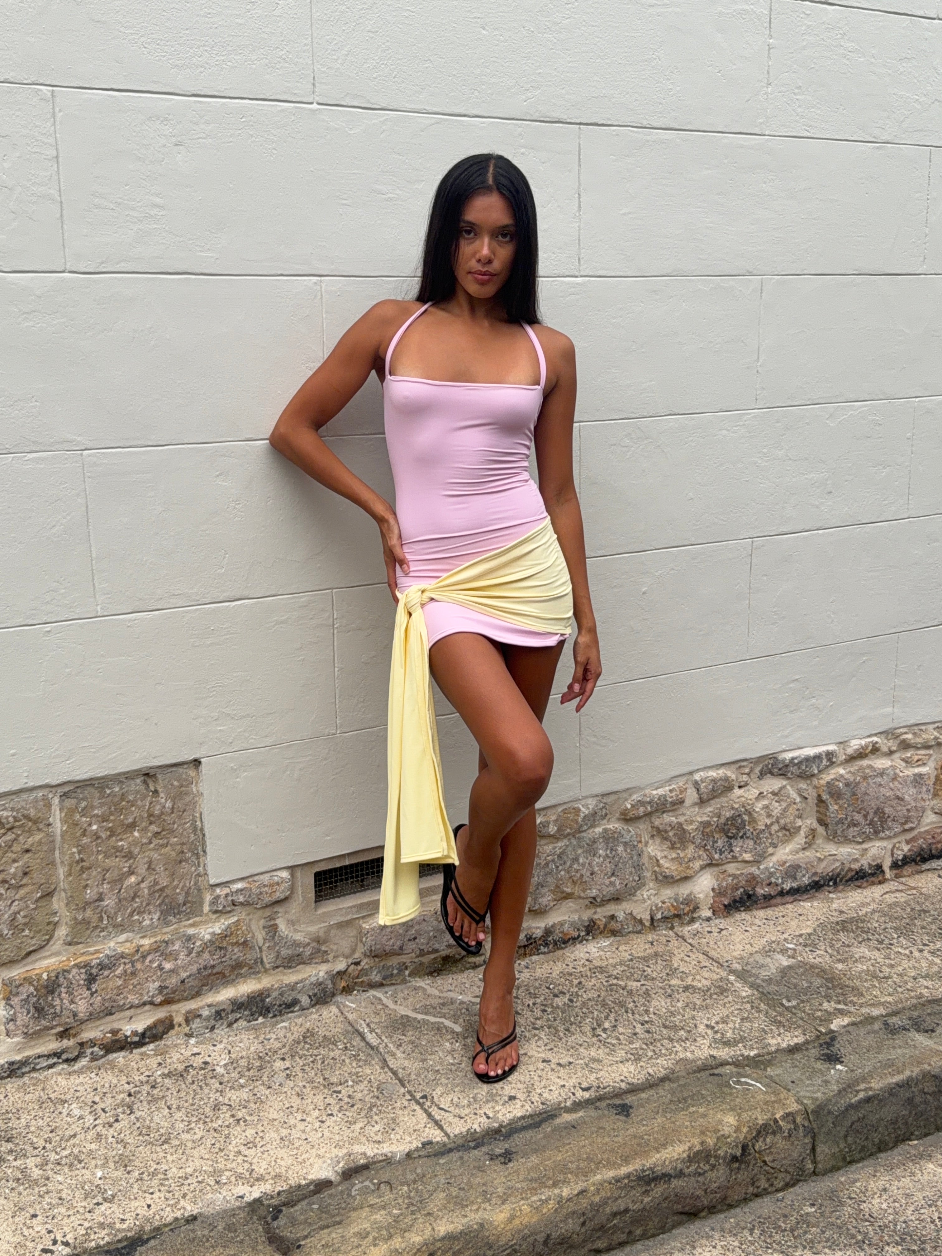 Pink & yellow capri mini